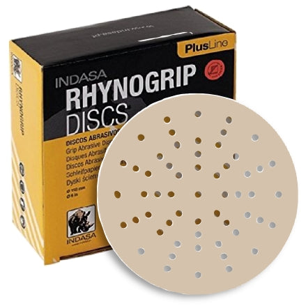 Indasa 6" Rhynogrip PlusLine Ultravent Multi-Hole Vacuum Sanding Discs, 1066 Series